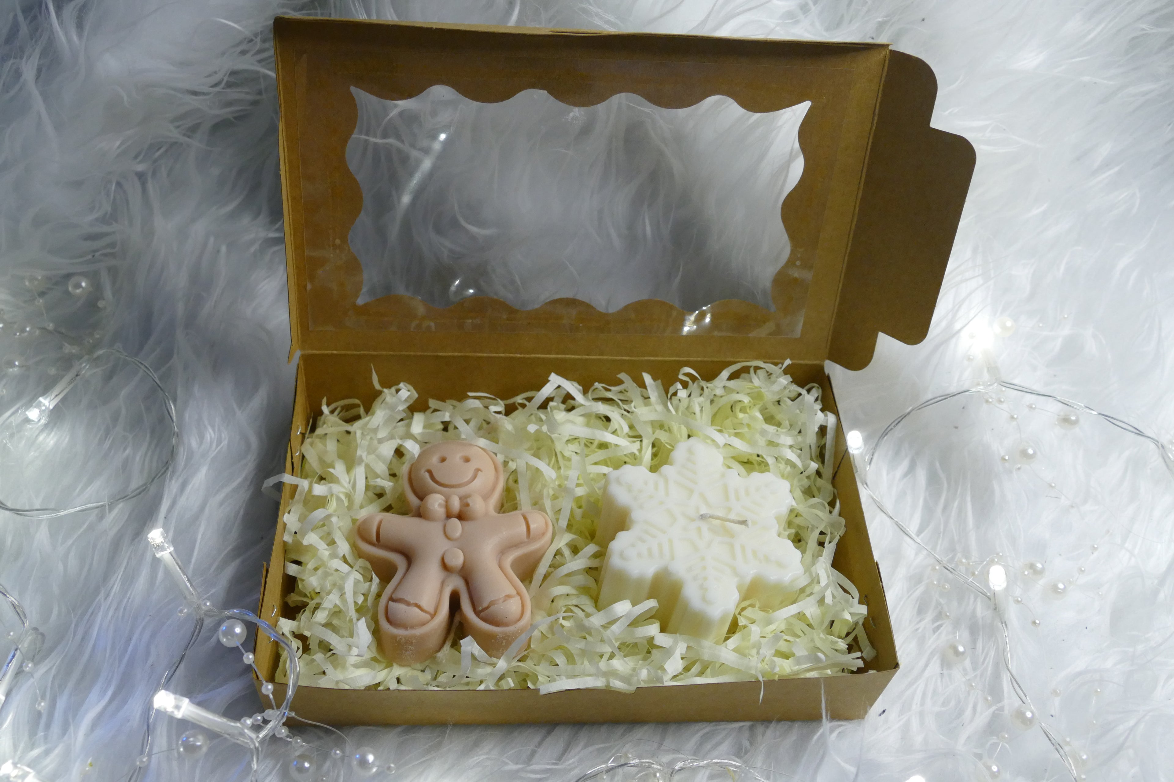 Geschenkset Lebkuchenmann mit Schneeflocke