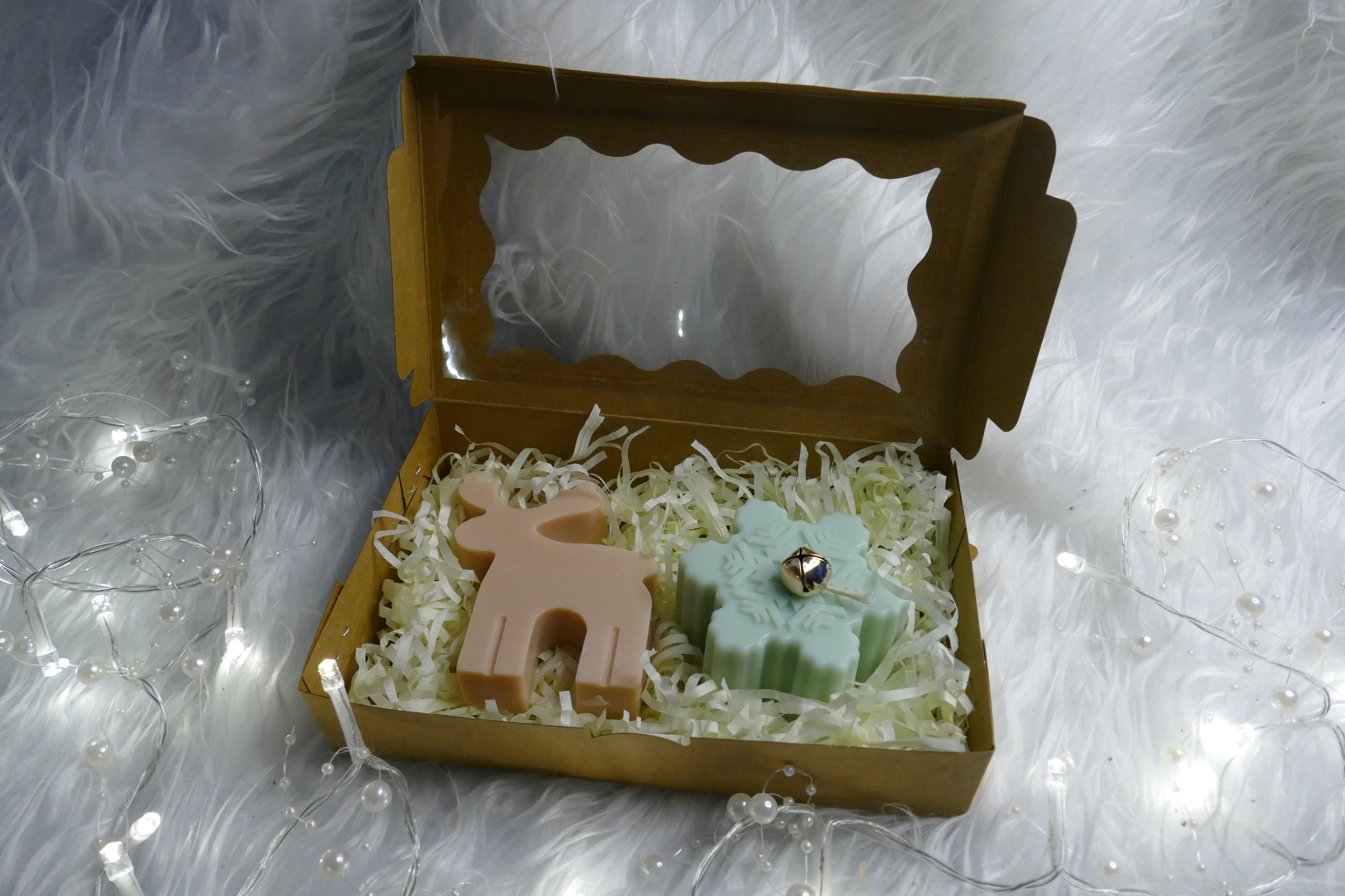 Geschenkset Rentier mit Schneeflocke