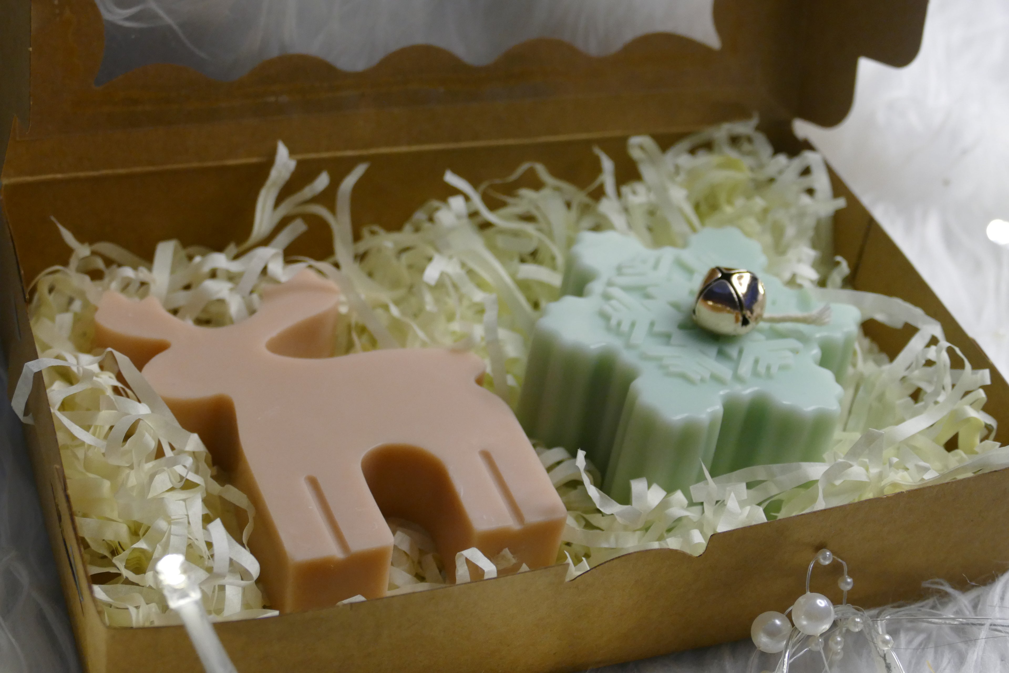 Geschenkset Rentier mit Schneeflocke