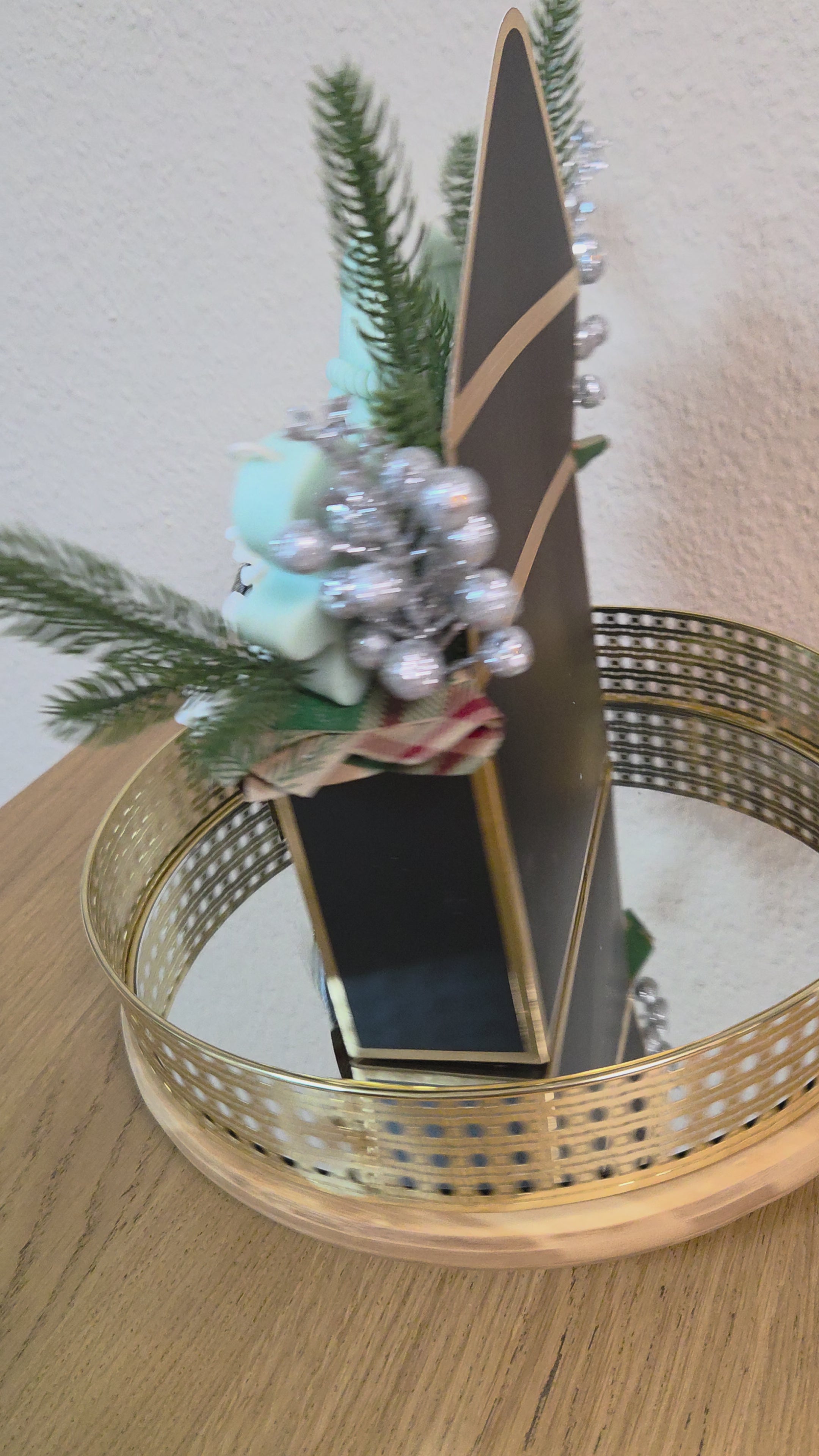 Weihnachtsbrief in Mint und Weiß