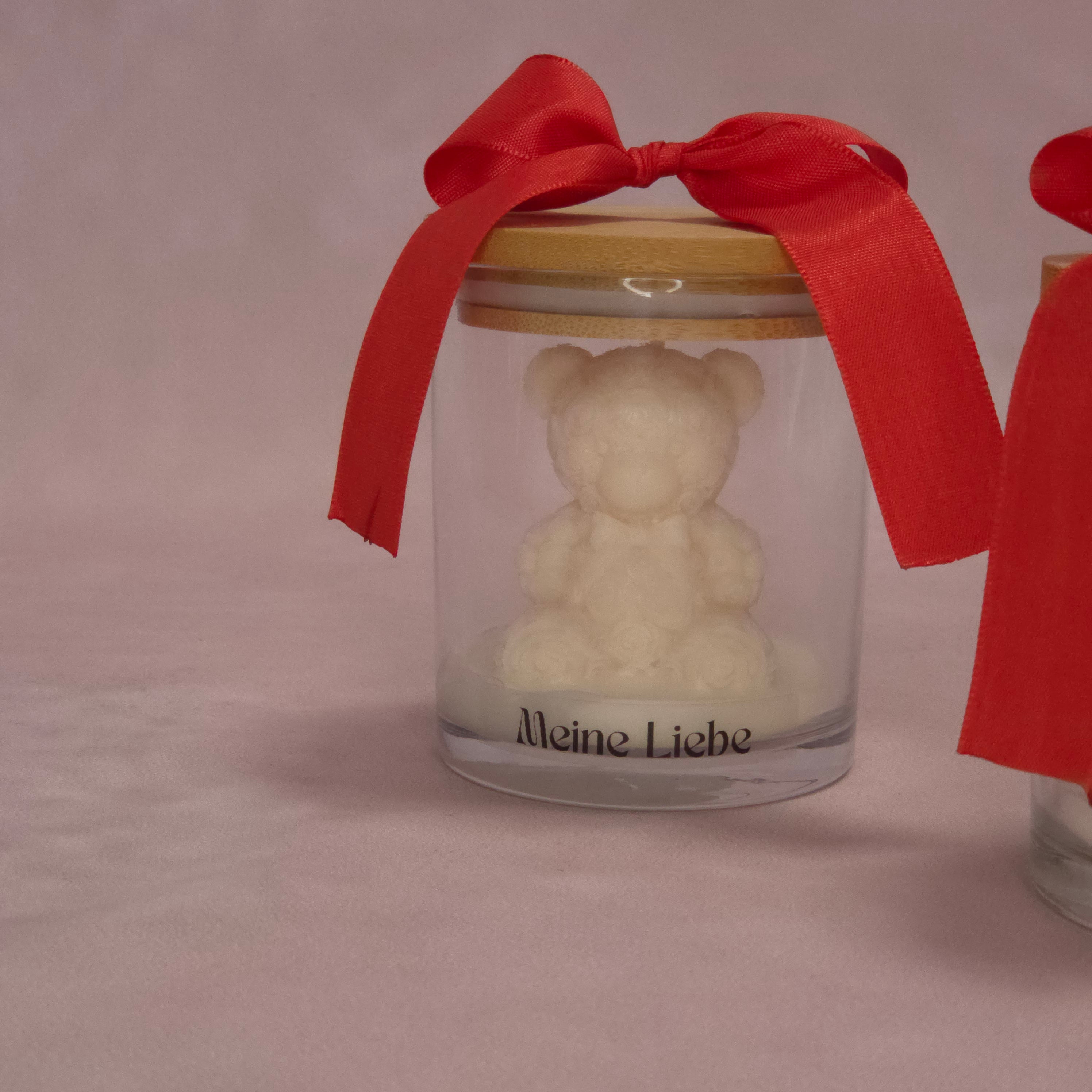 Personalisierbare handgegossene Duftkerze im Glas – Valentinstag Edition