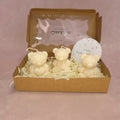 Geschenkbox mit Handgegossenen Kerzen "Teddy" - 3er Set