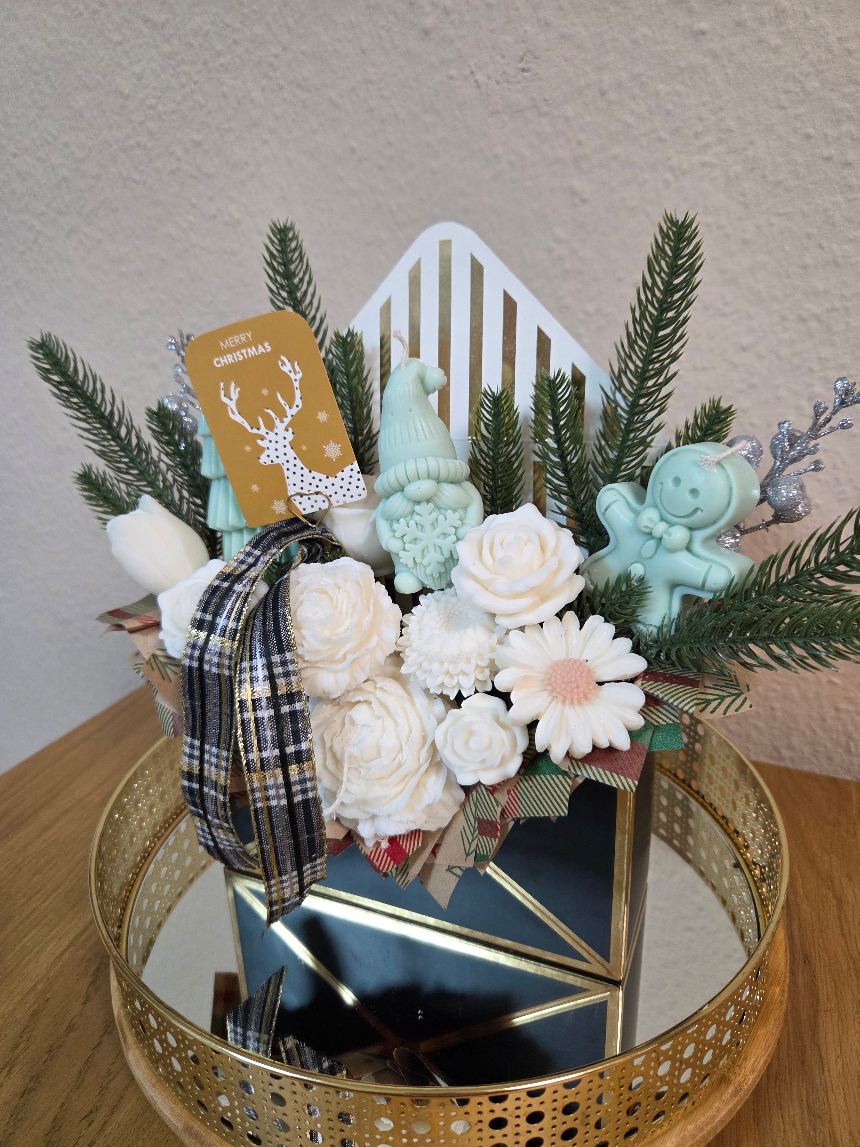 Weihnachtsbrief in Mint und Weiß