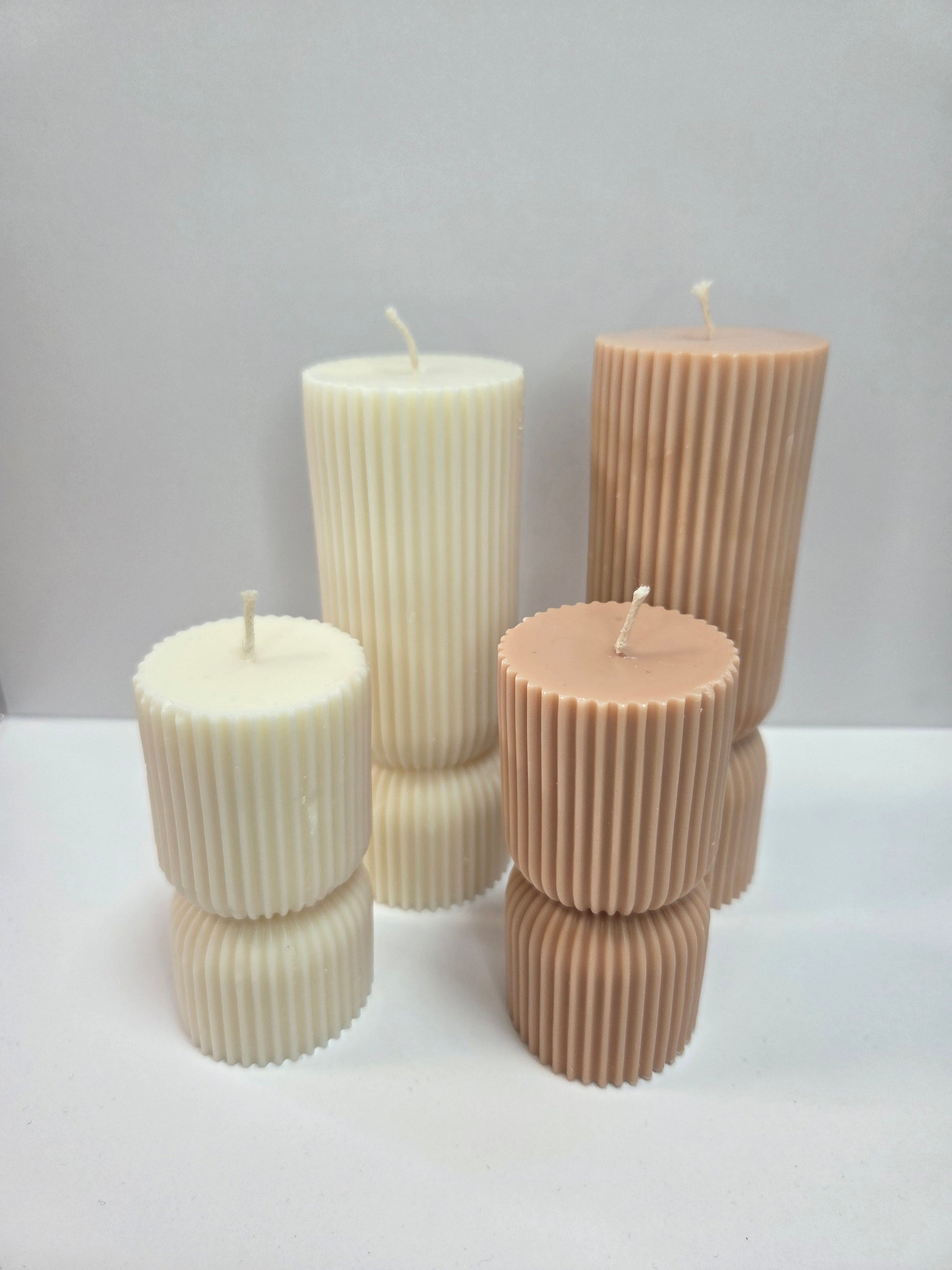 Formkerze "Totem" geriffelt