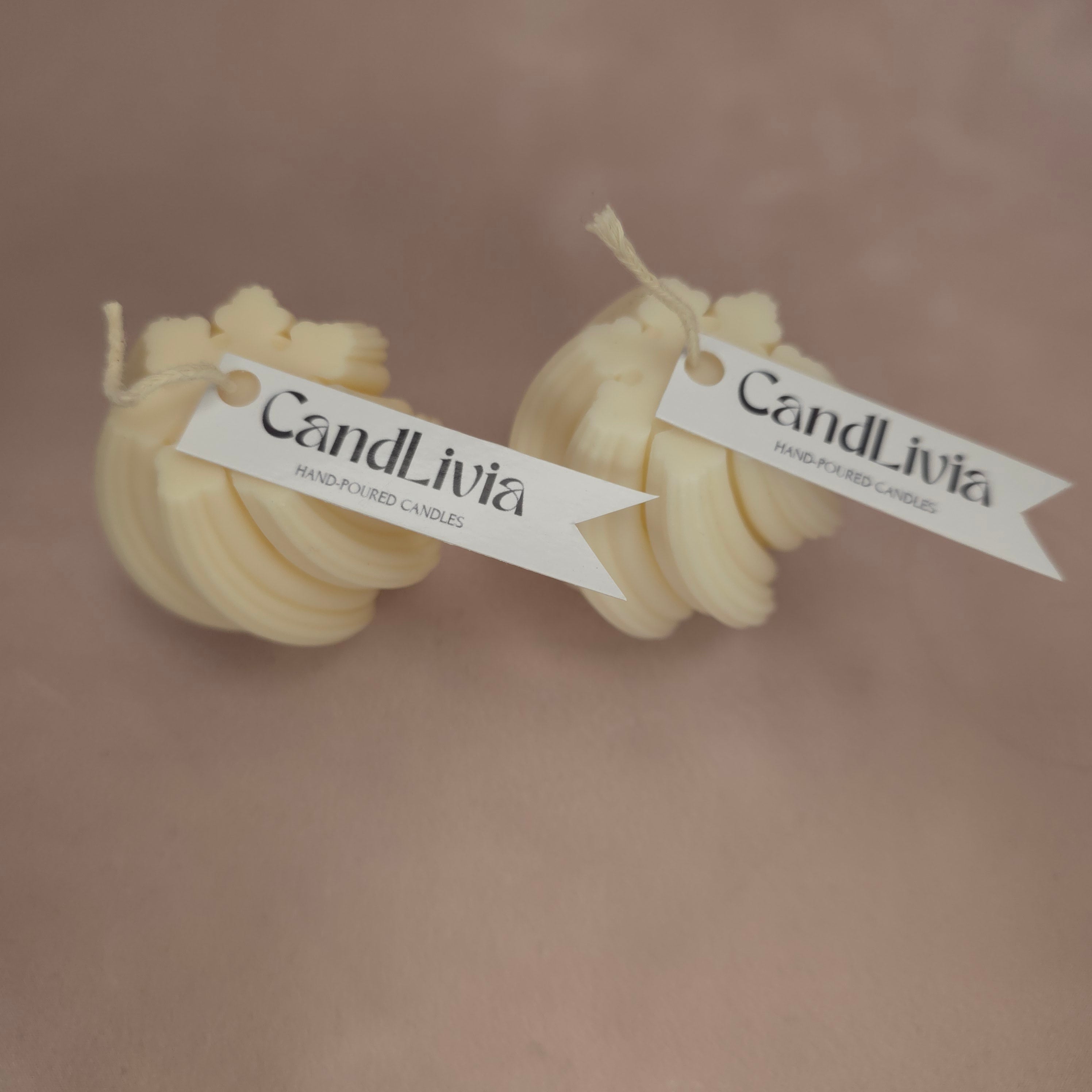 Handgegossene Kerzen "Mini Swirl" aus Sojawachs - 2er Set