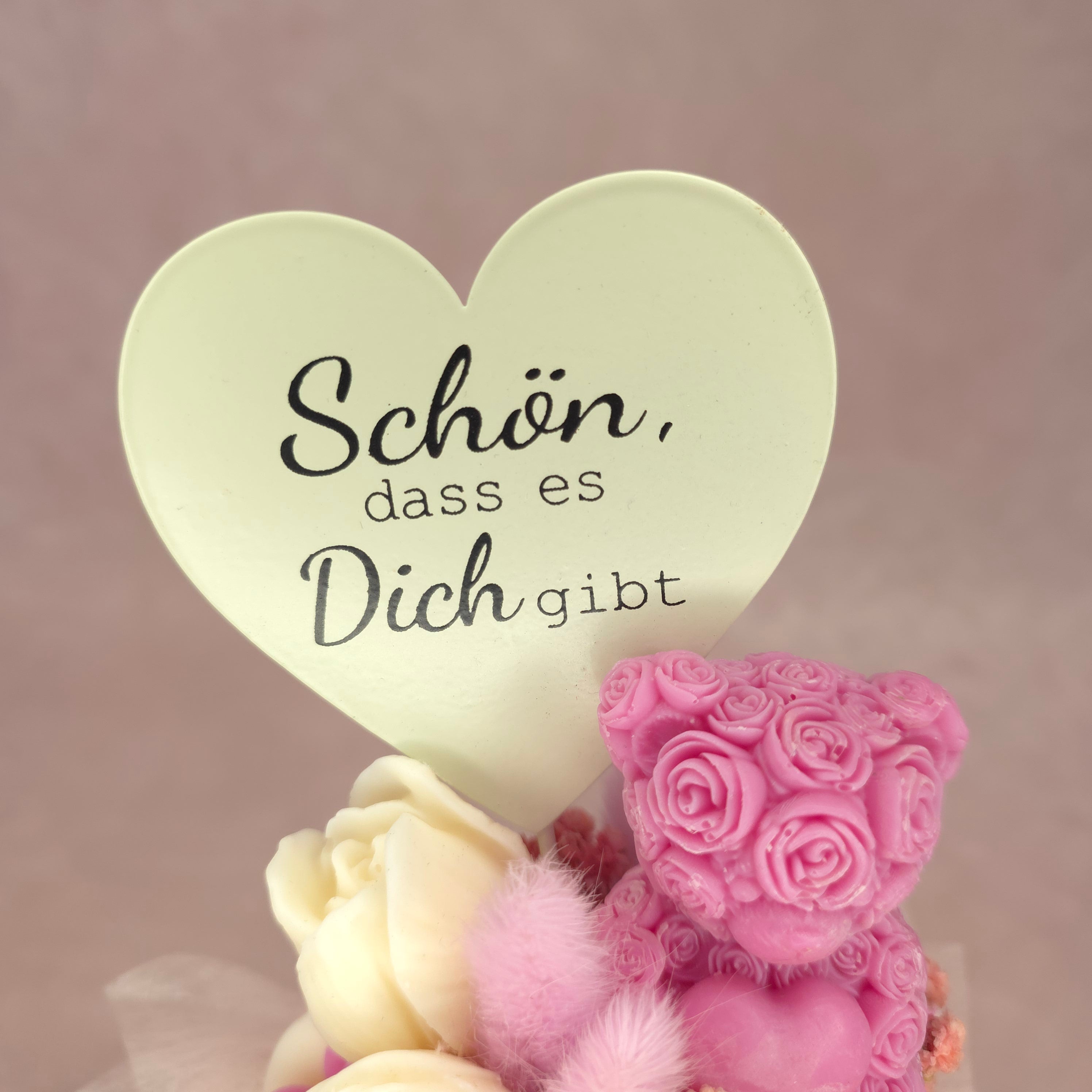 Flowerbox S Pink Valentinstag Edition mit Teddy