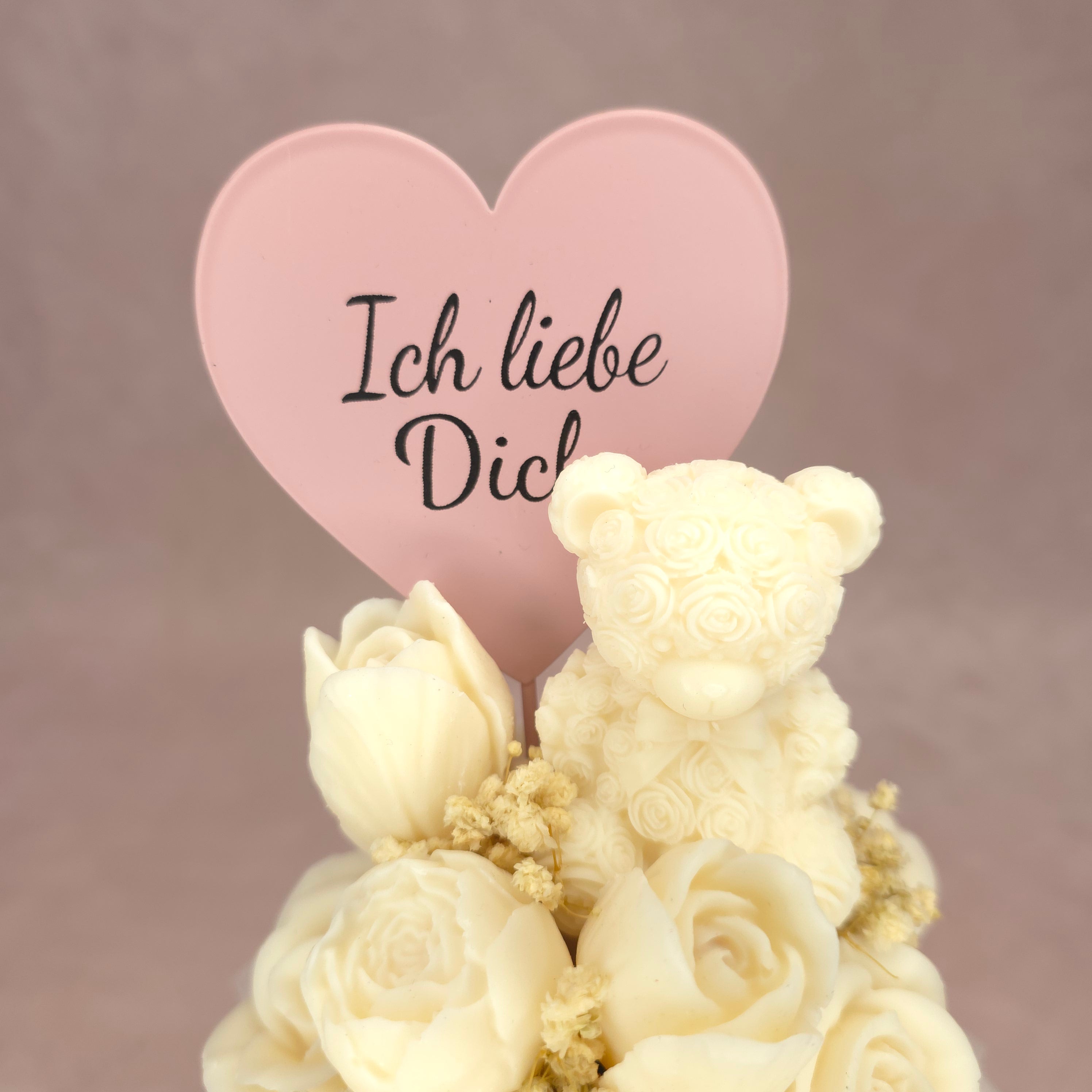 Flowerbox S Crema Valentinstag Edition mit Teddy